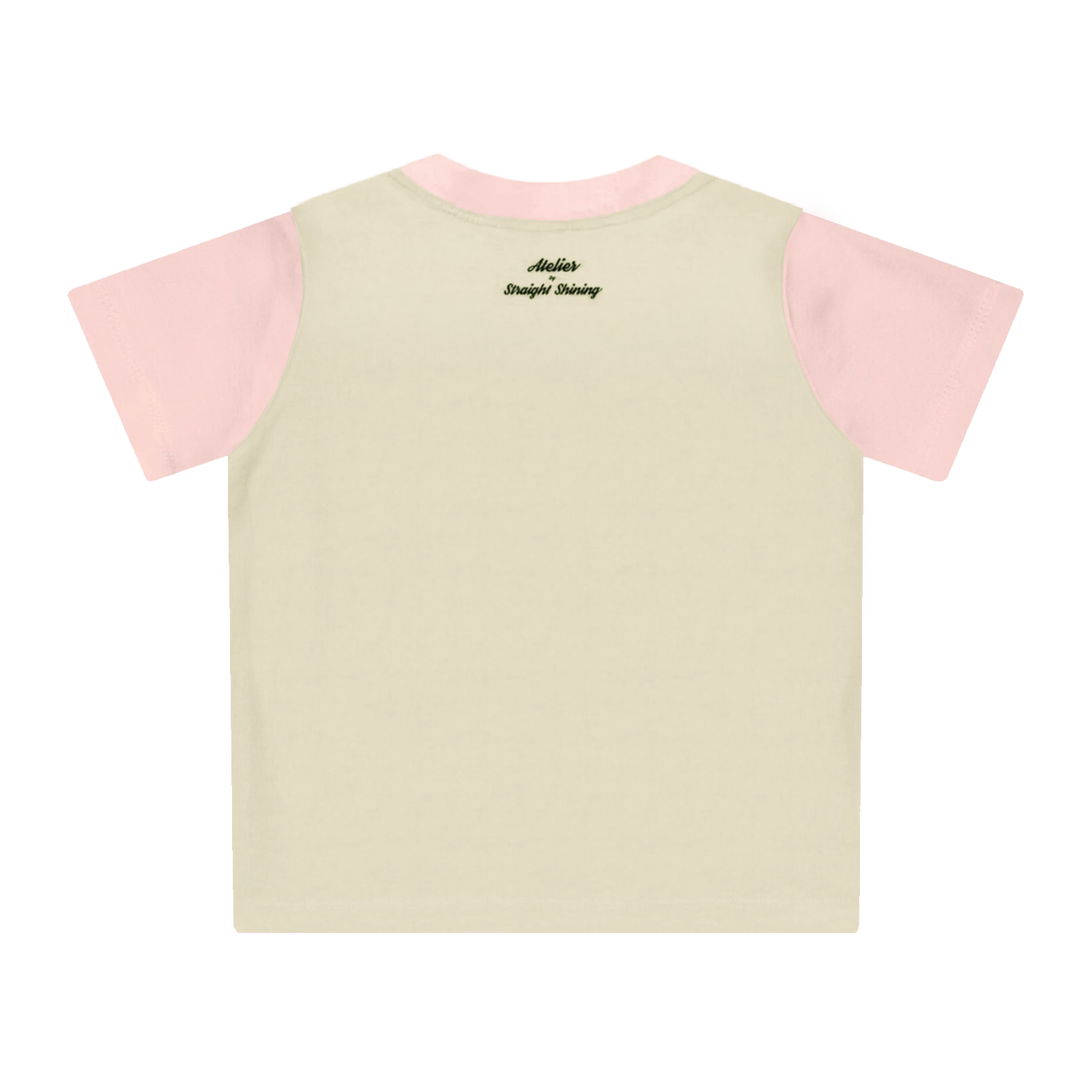 Women's Cream and pink baby tee